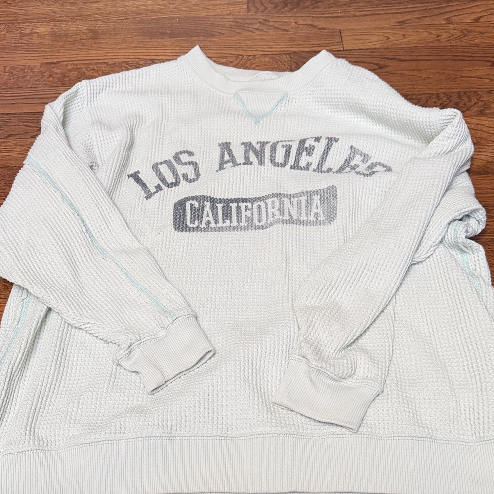 Aerie Light Blue Textured Sweater